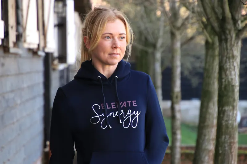 Hy Equestrian Synergy Elevate Hoodie - Navy/Fig-1